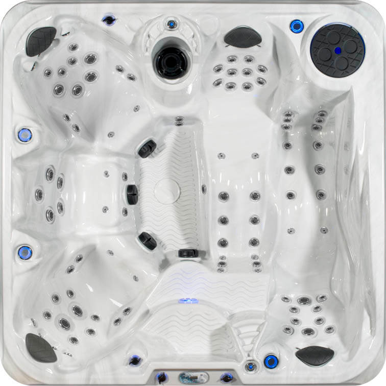 Strong Spas Ascent 100 DL overhead showing two loungers